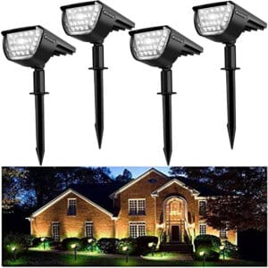 HeliosGlow™ 32 LED Solar Spotlights IP67 Waterproof for Landscape Lighting, Garden and Driveway