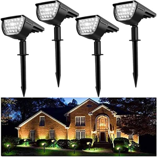 Solris™ 32 LED Solar Spotlights IP67 Waterproof for Landscape Lighting, Garden and Driveway — image 1