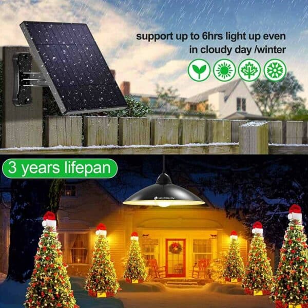 Solris™ Solar Pendant Shed Light with Classic and Moderns Style Lamp — image 4