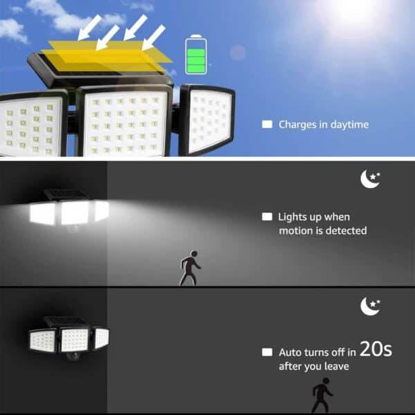 3 head solar flood light 2