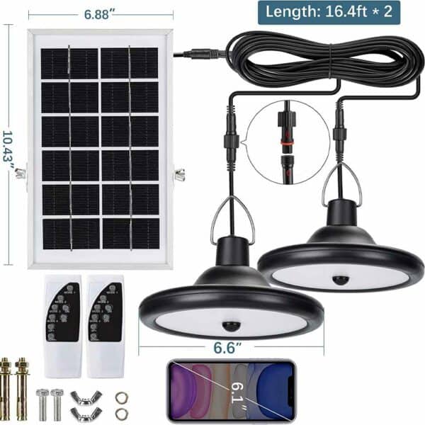 Solris™ Dual Head Solar Shed light With Motion Sensor — image 2