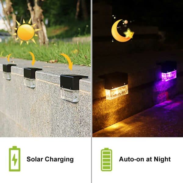 rgb solar step lights 5