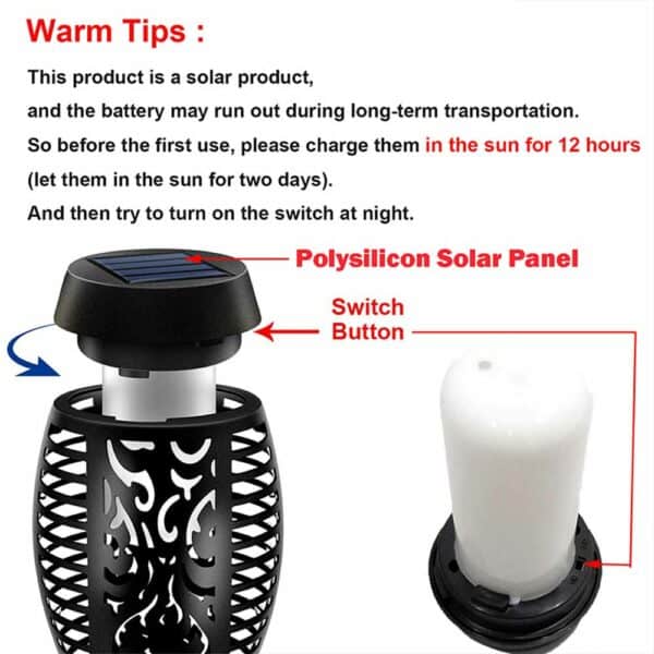 solar torch light flame lights 1