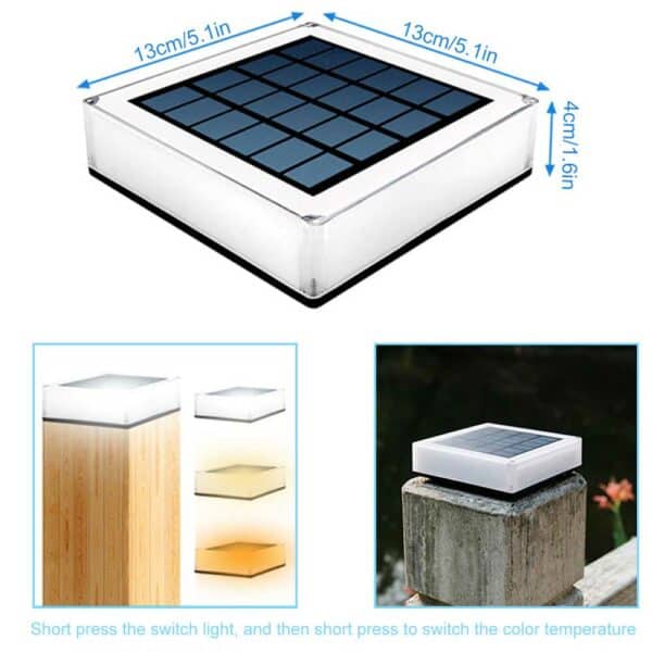 Solar pillar lantern lights 4