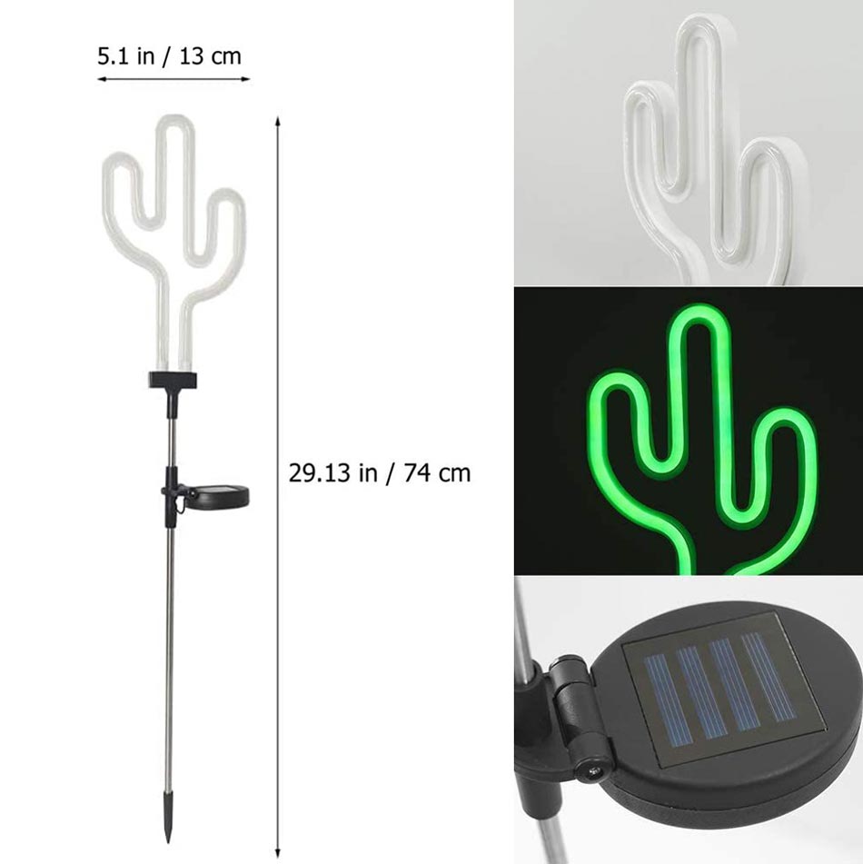 solar cactus lights