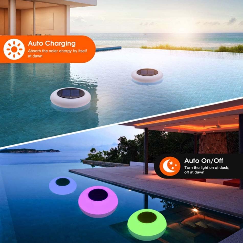 solar led floating pool light