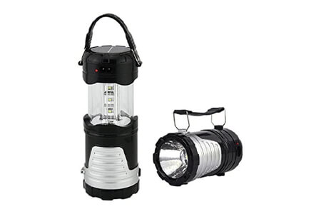 Operkey LED Camping Lantern Portable Outdoor Flashlight with Solar Panel