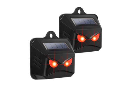 Thanos 2 Stakes Nighttime Solar Animal Repeller Bright Strobe Lightsvvvvvv